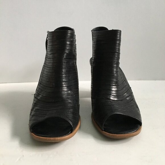 Paul Green Cayanne Peep Toe Black Sandal Booties - Picture 3 of 9